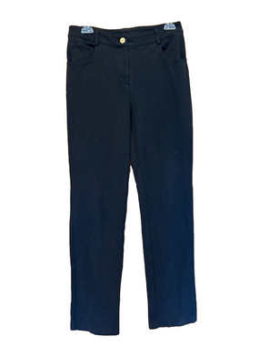 ST. JOHN Yellow Label Black Milano Knit Straight Leg Stretch Pants - Size 4